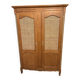 Oak wardrobe with caning