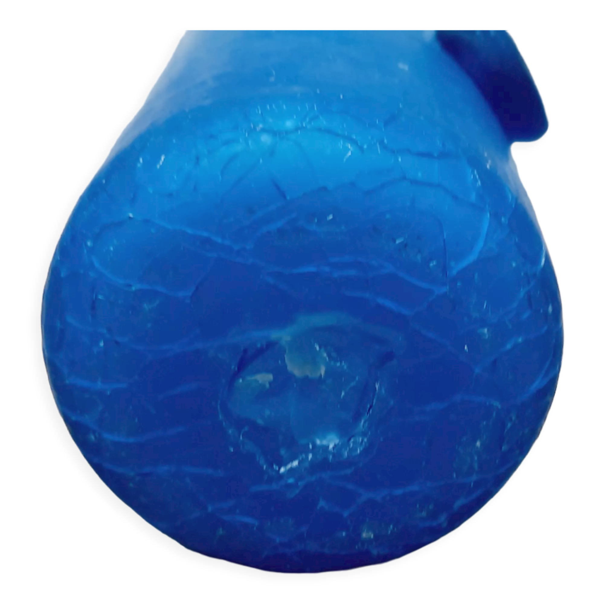 Blue glass paste vase
