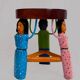 African stool carved and hand-painted – Unique piece from Burkina.
