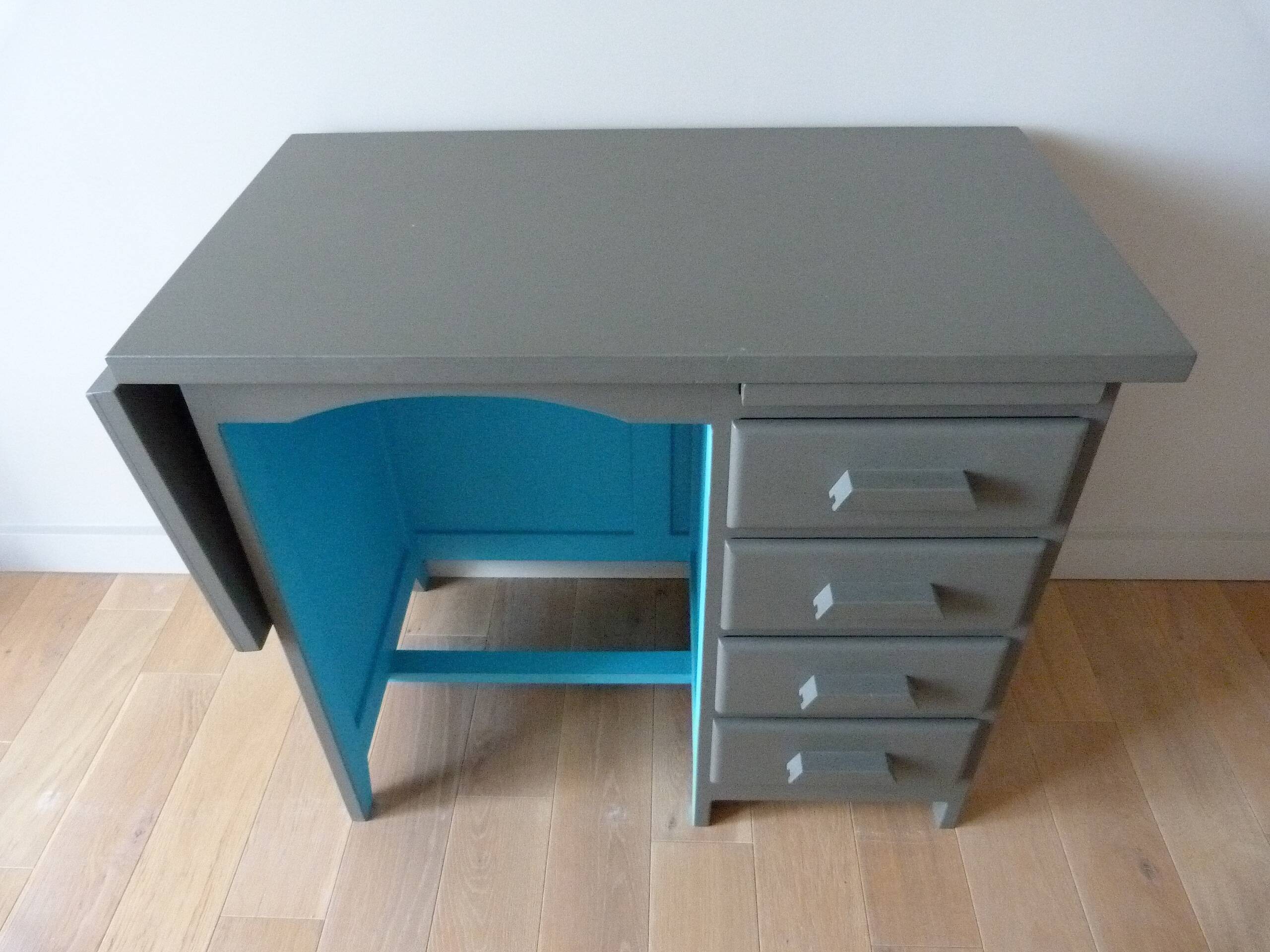 Laurette's accounting office and her chair.