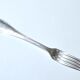 Christofle, series of 6 silver metal table forks - vintage pompadour model 20.5cm