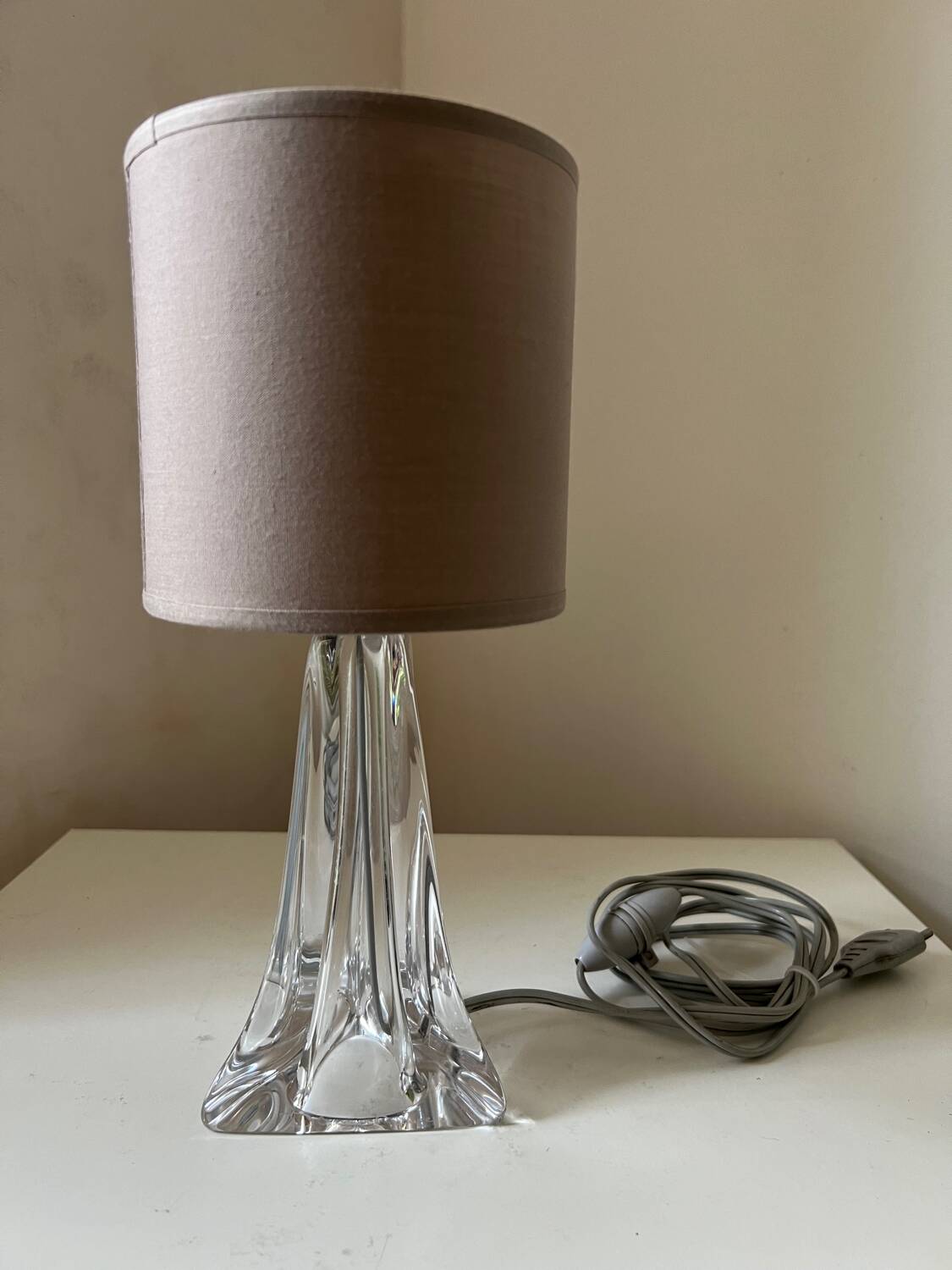 Small crystal bedside lamp Daum France