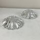 Pair of crystal ashtrays