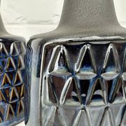 Paire de petites lampes en grès bleu Søholm par Einar Johansen Danemark