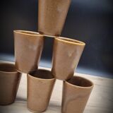 Set 6 cups Digoin stoneware