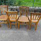 Set de 4 chaises en hêtre bistrot