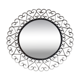 Vintage twisted iron mirror, 1950s, 39cm