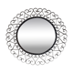 Vintage twisted iron mirror, 1950s, 39cm