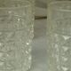 5 glass cups diamond tip effect 70s