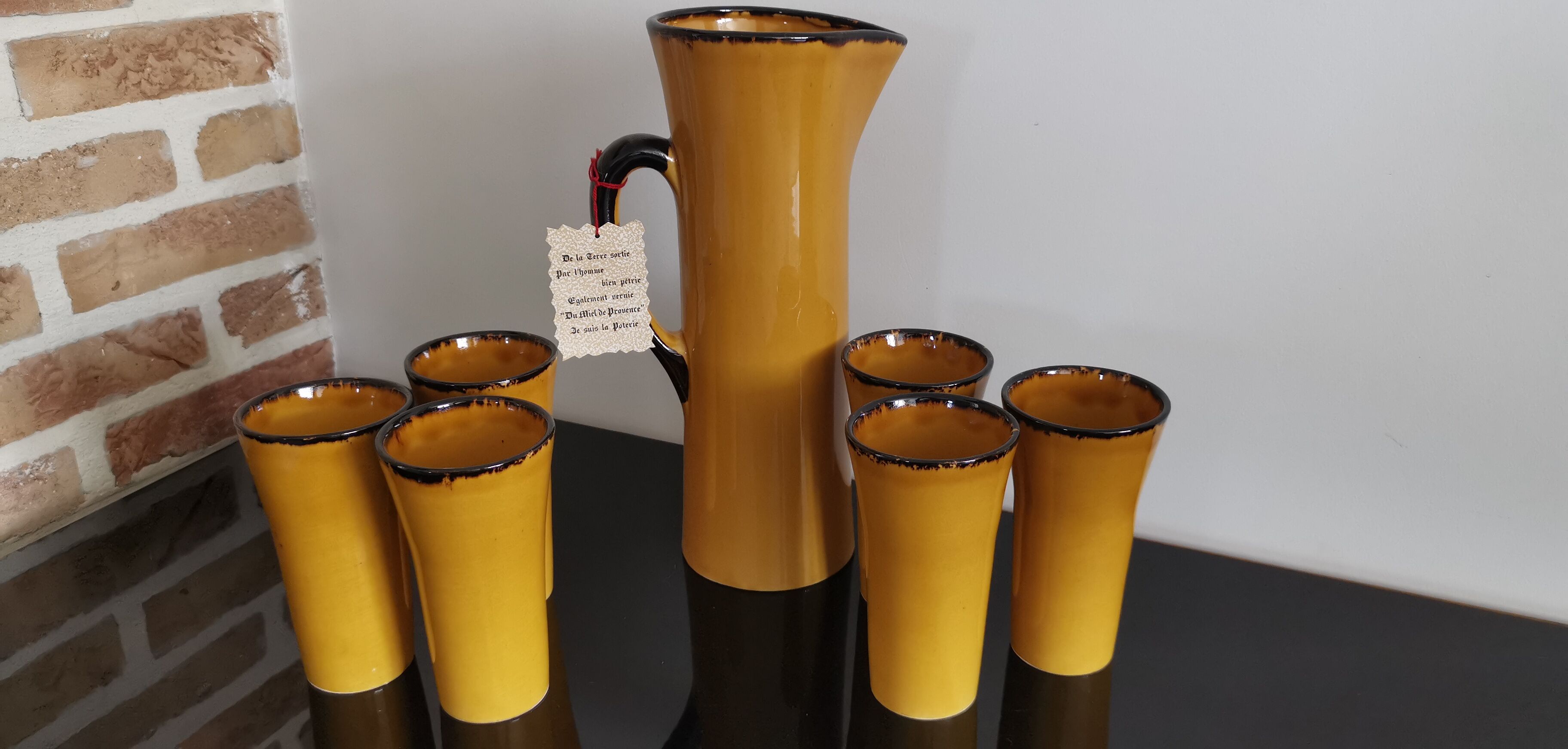 Vintage orangeade service by Claude Paci, Vallauris (Gladys model)