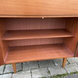 Secretary desk with flap Scandinavian desk Mid-century vintage 1970