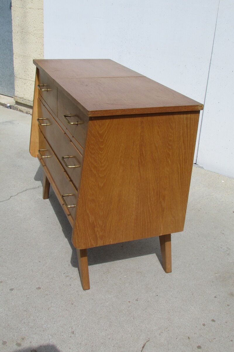 Vintage chest of drawers, oak dressing table, from the 50s-60s