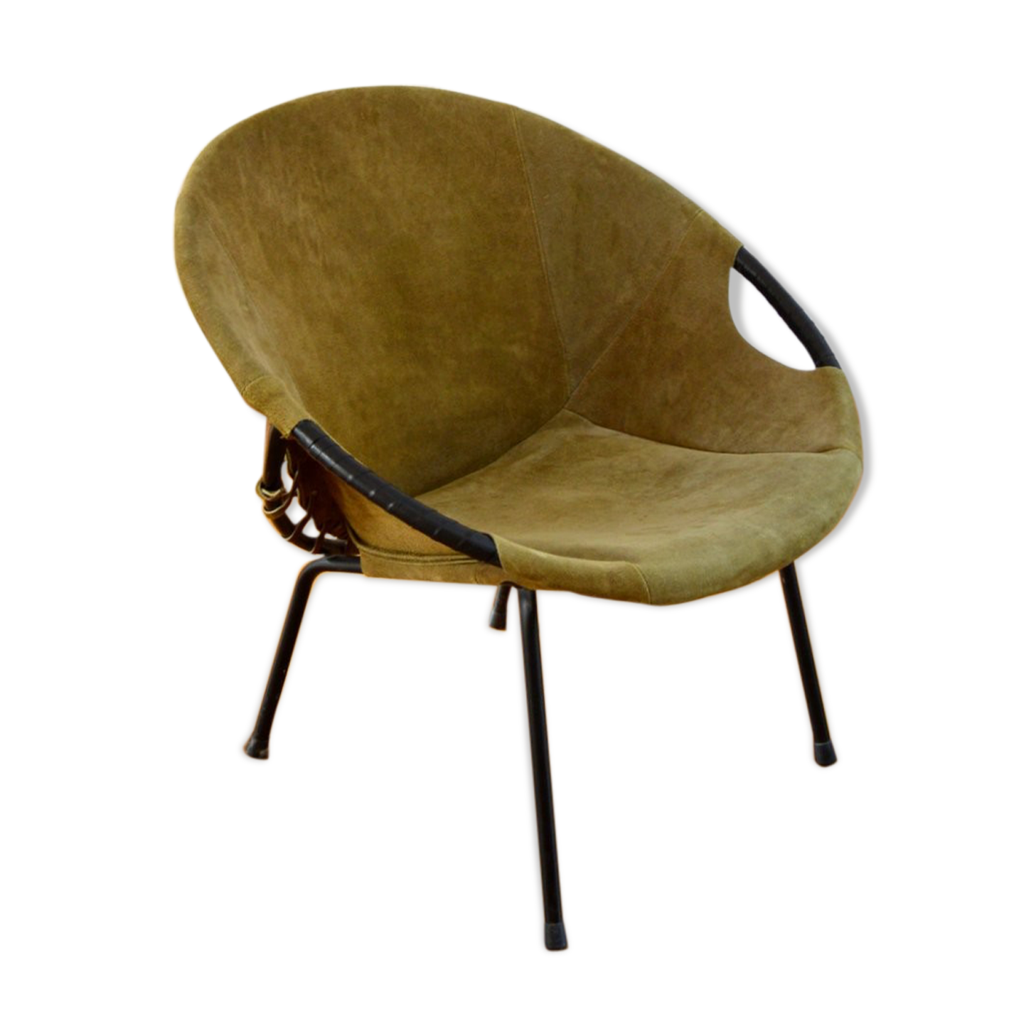 Circle armchair by Lusch Erzeugnis 1960 vintage