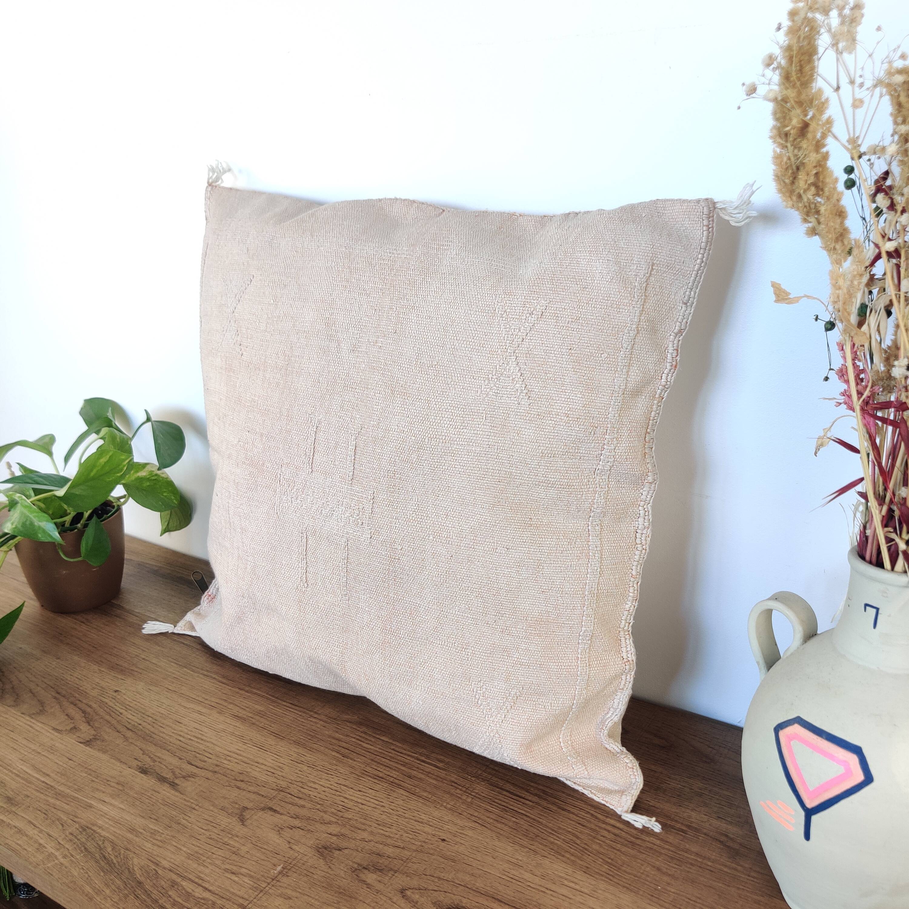 Beige bohemian Berber cushion