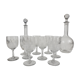 Service 9 wine glasses and 2 decanters in Baccarat crystal Nancy model