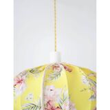 Vintage round Japanese-style printed pendant lamp