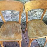 Pair of bistro Baumann chairs
