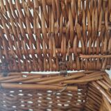 Handmade wicker basket, 1950s
