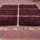 Grand tapis berbère sur mesure authentique bordeaux 3/4 m