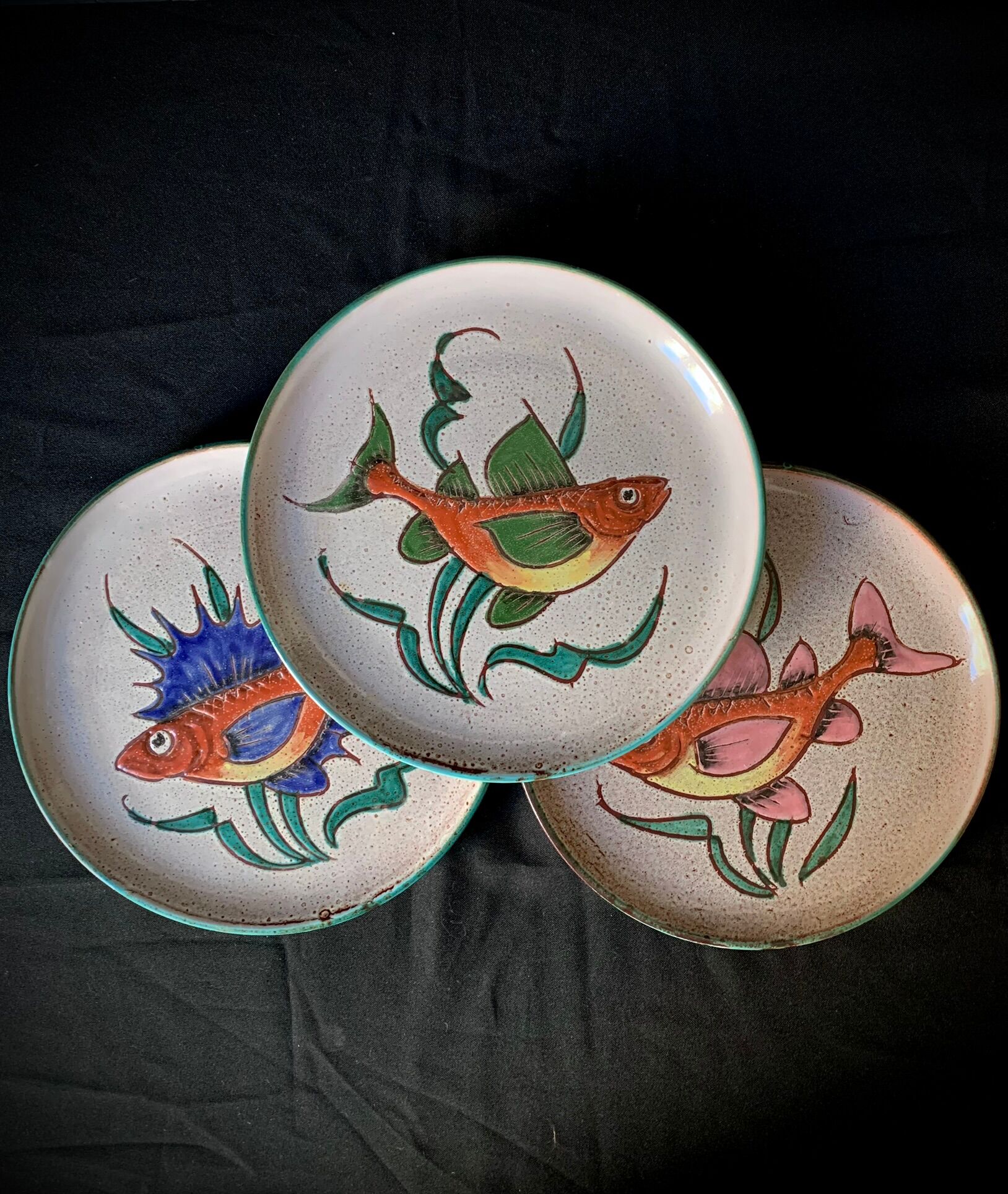 3 assiettes Vallauris
