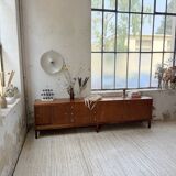 Enfilade teck XL années 60 constructiviste