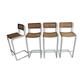 Série 4 tabourets chaises hautes Cidue