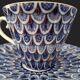 Pair of Russian imperial porcelain cups "Lomonosov" from St Petersburg