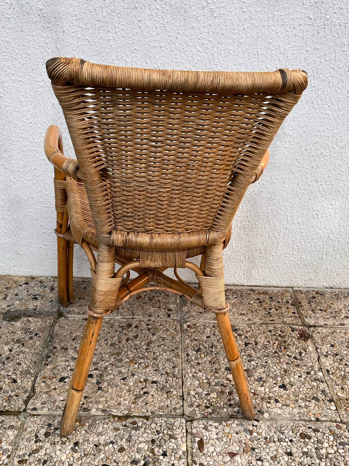 Set of 4 bamboo chairs