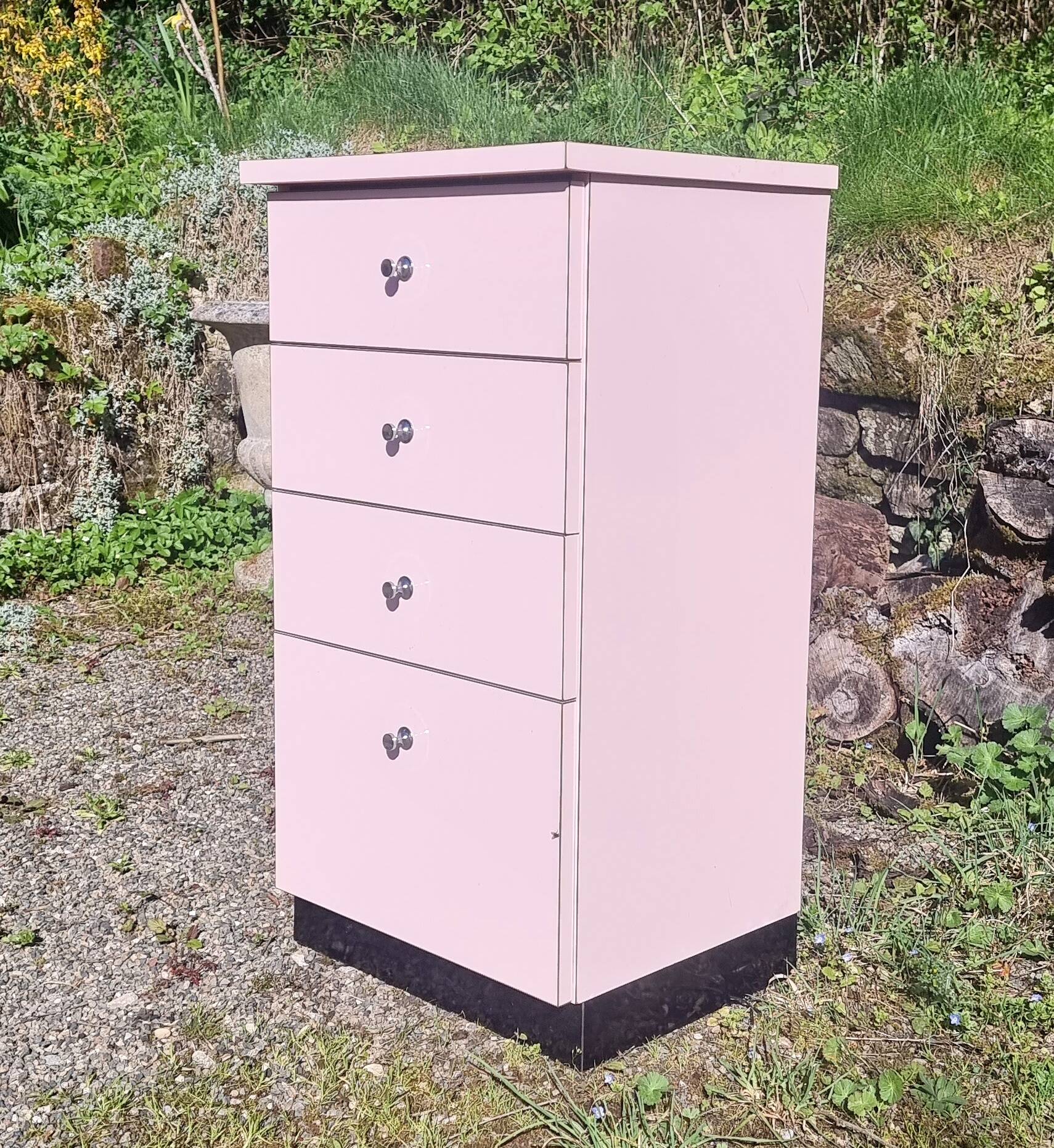 Vintage 1970s formica chest of drawers