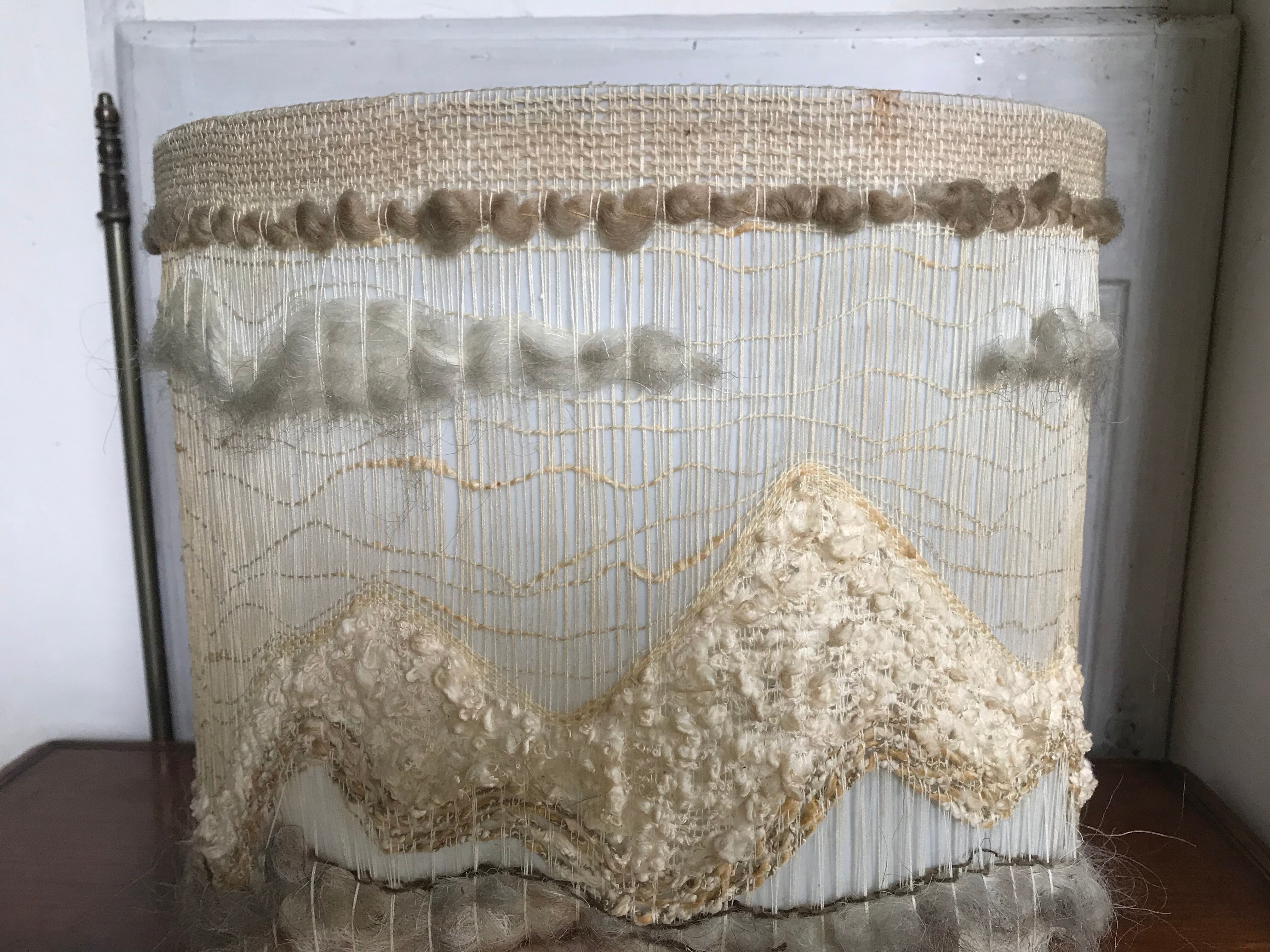 Vintage natural fibers lampshade