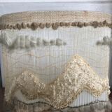 Vintage natural fibers lampshade