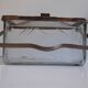 Art Deco vintage glass and silver metal cookie box