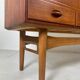 Danish midcentury teak credenza highboard by Ejvind A Johansson