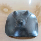 Ethnic tidy, tripod, terracotta 60s