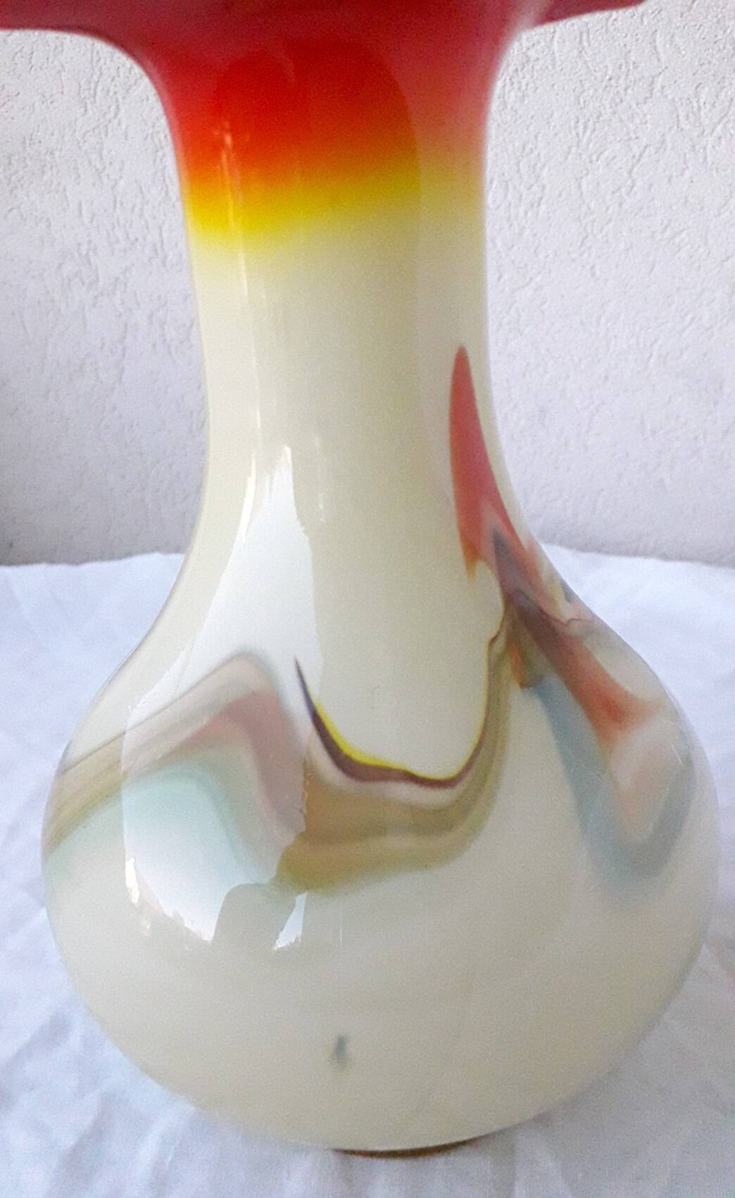 Multicolored glass vase