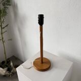 Lampe de table bois chêne années 70