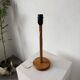70s oak wood table lamp