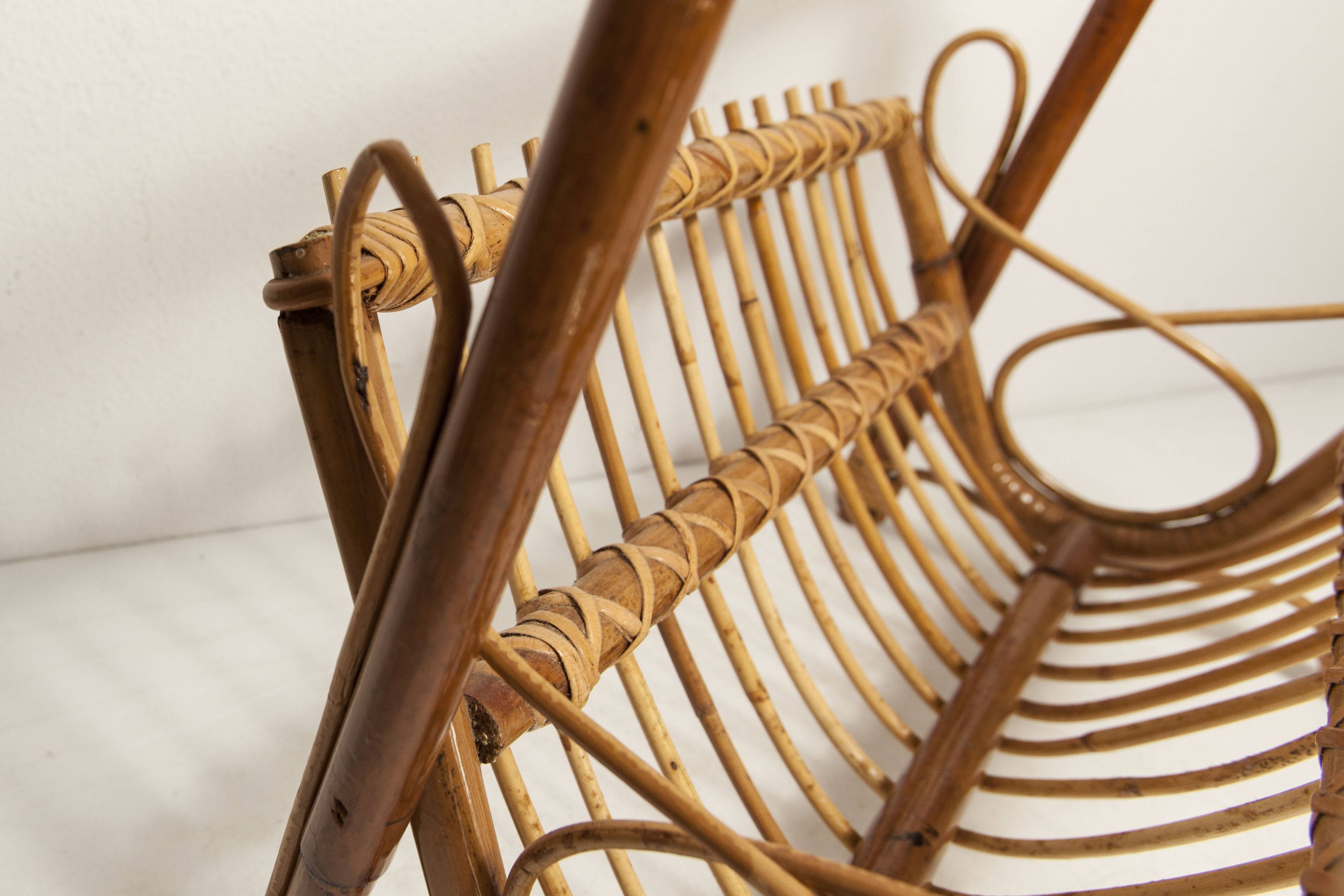 Bamboo magazine rack 1960