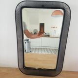 50's mirror and shelf in perforated metal