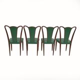 Eight Mid-century Modern Dining Chairs Attributed to Guglielmo Ulrich, 1940s