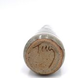 Ceramic bottle vase, abstract decor, 70s