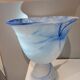 Large vase cut glass paste Vintage Murano 1970