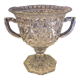 Coupe triomphe en verre taille avec anses années 70