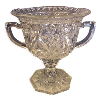 Glass triumph cup with handles 70s vintage