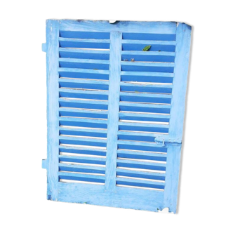 Small blue shutter L75xH101cm with louvers