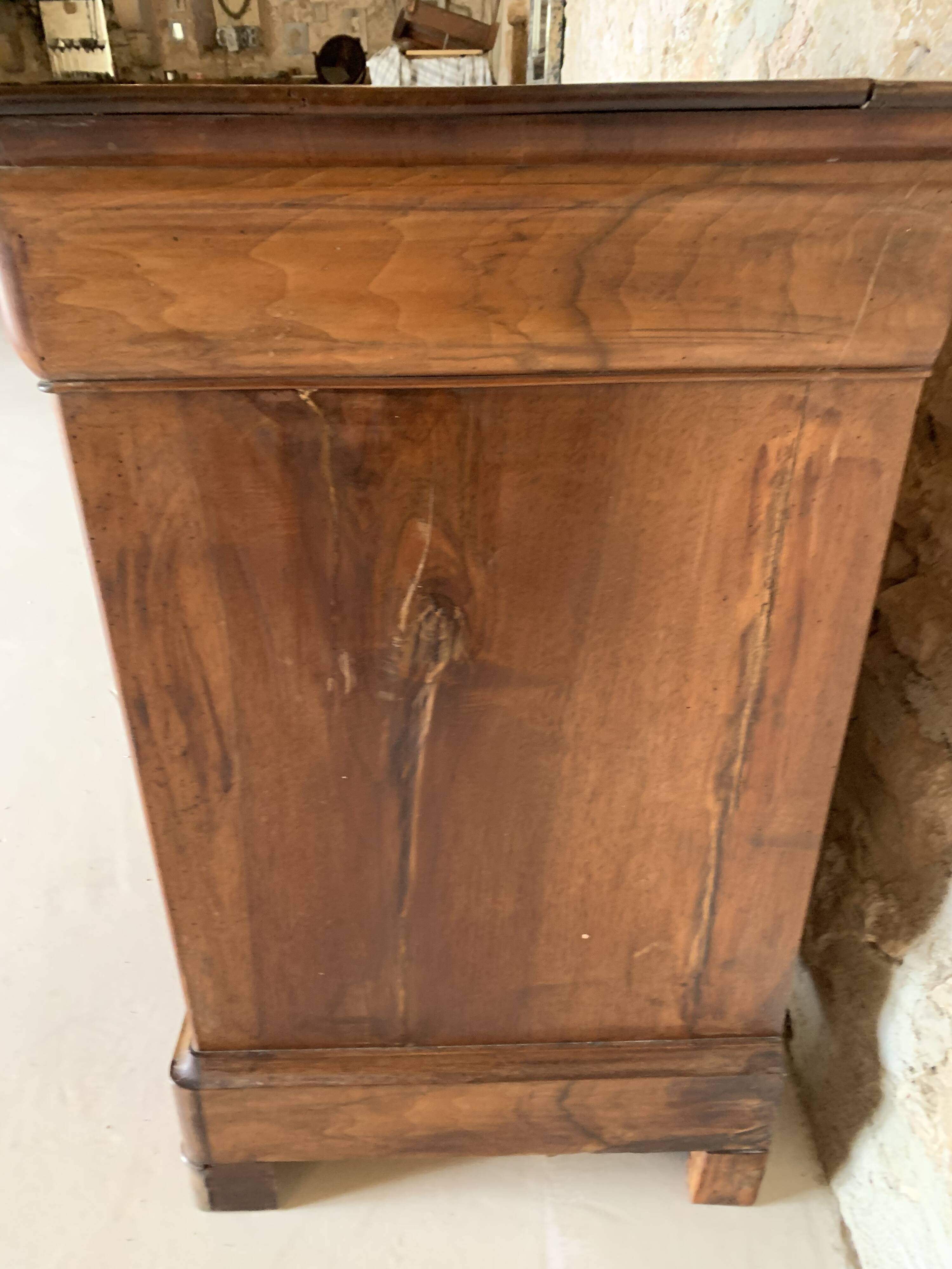 Louis Philip burr walnut chest of drawers