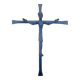 Bronze and wrought iron crucifix Christ Jesus unsigned