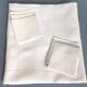 Nappe carrée (112x105cm) en toile de fil avec ses 6 serviettes