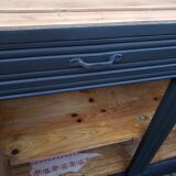 Vintage art deco abyssal blue buffet