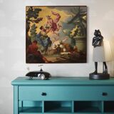 18th century Italian panel painting, Hermes entrusts Dionysus to the nymphs